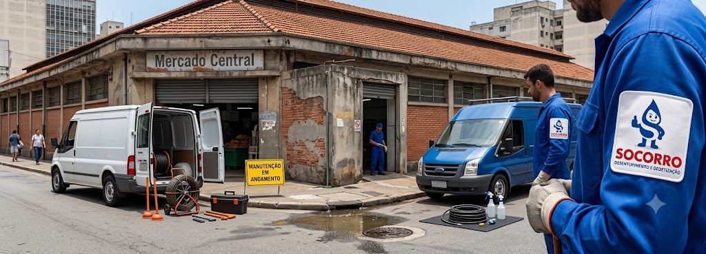 Profissional realizando Desentupimento e Manutenção Preventiva para Comércios e Empresas em Camboriú